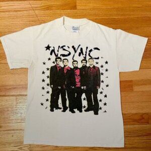 NSYNC T-Shirt Vintage Concert Tour 2001 Pop Odyssey Short Sleeve Size Small  EUC